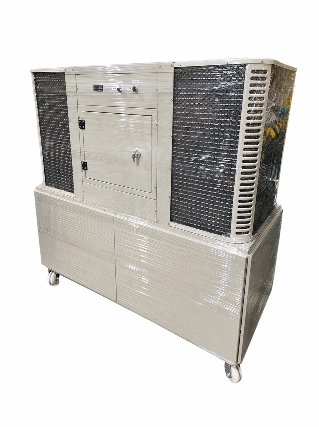 Chiller industrial de 10 T.R. doble circuito con gabinete metálico e intercambiadores laterales